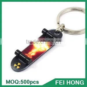 China Supplier Newest Two Sided Printing Custom Metal Trendy Keychain thumbnail-6