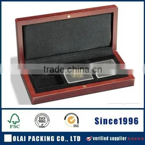 Classic Wooden Treasure Display Coin Box 2014 New Design thumbnail-1