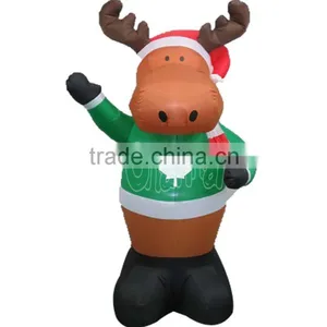 Huge Lighted Bull Inflatable Outdoor Christmas Decoration thumbnail-1