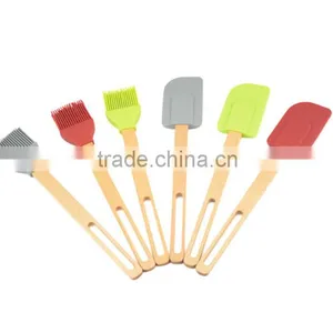 Non-stick Silicone Brush and Spatula Set, Baking Tools Set Silicone Spatula Set thumbnail-1