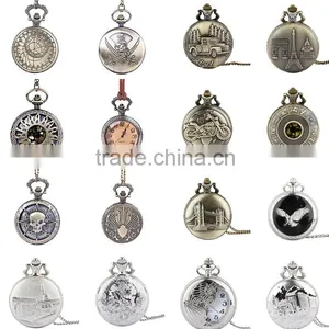 Carving Decorative Mechanical Pocket Watch thumbnail-1