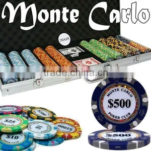 500pc New Eclipse Casino 14-Gram Poker Chip Set w/ Aluminum Case thumbnail-1