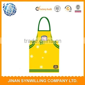 100% Cotton Apron Yellow 3D Printed Aprons Kitchen Cooking Home BBQ Apron Party thumbnail-1