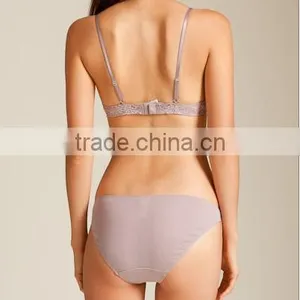 Hot Sexy Ladies Wireless and Unpadded Full Cup Lace Bra and Panty Underwear Set thumbnail-2