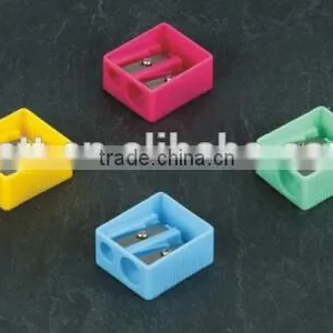 Custom Cheap Plastic Double Hole Pencil Sharpener thumbnail-1