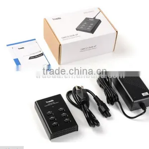 Multiple USB Charger 6 Port 72 Wat USB Desktop Rapid Charger (2.4A Max Per Port), Intelligent USB Travel Charger for Smartphones thumbnail-3
