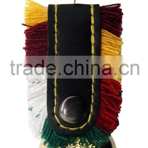 1.2''mini Metal Cow Bell With Logo Printed and Keyring Leather Strap as Souvenirs thumbnail-2