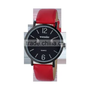 New Women 's Fashion Leather Band Analog Quartz Round Wrist Watch thumbnail-1