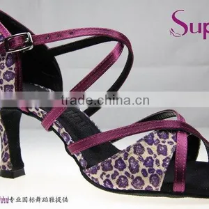 Suphini Beautiful Leopard Colorful Latin Dance Shoes Comfort thumbnail-2