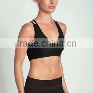 Customized Ladies Gymwear Seamless Workout Top Wear Yoga Push Up Bra thumbnail-4