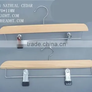HH Brand Natural Solid Wood Skirts/pant Clip Hangers thumbnail-2