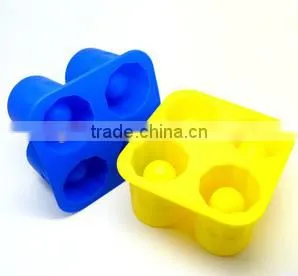 Silicone ICE Shot Glass Mold, Food Grade Silicone Tray of 4 - Can Also be Used as Jelly Tray or Chocolate Mold thumbnail-1