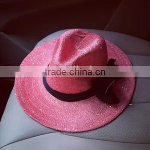 2016 Factory Latest Design Bowknot Sun Hats Made in China Hot Sale Original Beach Hats for Women thumbnail-3