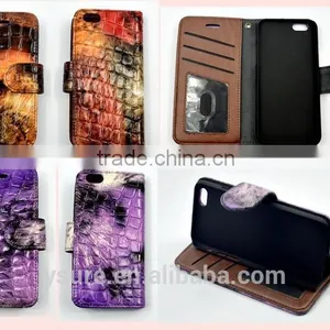 Crocodile Pattern Top Grade Flip Wallet Leather Phone Case For Asus Zenfone Zoom With PVC ID and Credit Card Slots thumbnail-5
