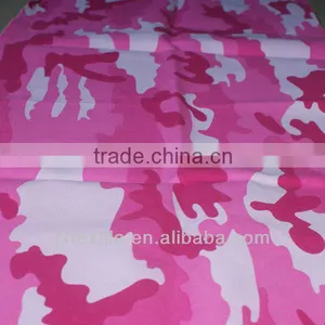 T/C65/35 21s*21s 100*50 Pink Fabric,camouflage Printing thumbnail-1