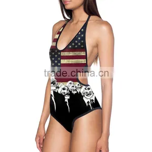 Custom Design/OEM Women Beachwear Digital Printing One Pcs Bikini Factory Directly Sale N2-264 thumbnail-1