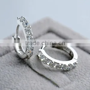 925 Sterling Silver Mini Zircon Paving Setting Earrings for Women thumbnail-3