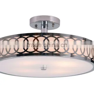 Stainless Steel Ceiling Lamp for Hotel Brushed Nickel thumbnail-1