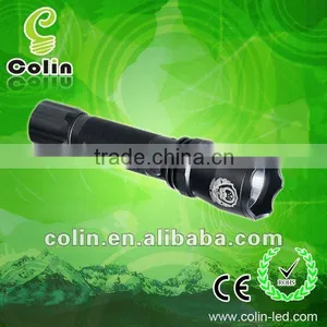 High Power High Intensity Solar Cree Q5 Aluminium Led Flashlight thumbnail-1