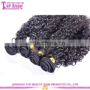 Supper Quality Curly Remy Hair Extension no Acid no Chemical Mongolian 100 Human Hair thumbnail-3
