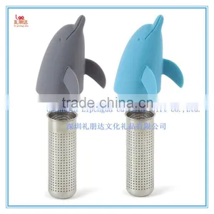 HOT! Set of 2 Loose SiliconeTea Infuser Strainer With Drip Tray, Cute Silicone Leaf Handle As the Lid With Stainless Steel Ball thumbnail-1
