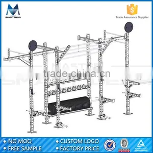 MSG 14' Powder Coated Steel Commercial Gym 4'+6'+4' Free Standing Crossfit Racks Mount Rig thumbnail-6