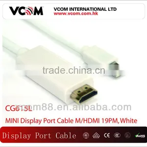 Mini Display Port Cable M/HDMI 19P M White thumbnail-1
