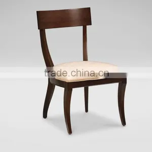 Coffee Shop Dark Wooden Restaurant Furniture Upholstered Chairs thumbnail-1