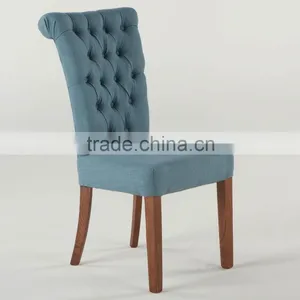 Custom Made Solid Wood Restaurant Chair Button Tufted Chair Leather Chair thumbnail-2