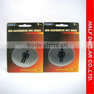 Restroom Adhesive Floor Signs/Adhesive Room Signs/Adhesive Sign Plate Door Sign thumbnail-1