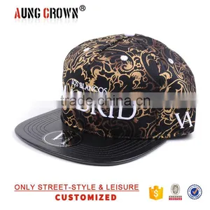Newest Embroidery 5 Panel Snapback Cap thumbnail-1