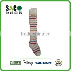 Colorful Stripe Pattern Knee-high Fluffy Socks thumbnail-4