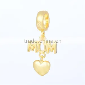 S166 Globalwin Diy Jewelry Fashion Silver 925 European Heart Pendant Charms For Mother thumbnail-2