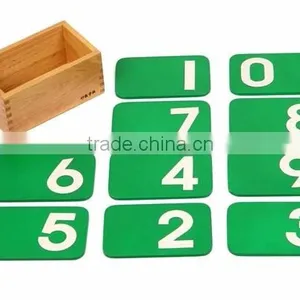 High Quality Wooden Educational Toys Children Montessori Set Digital Learning Board Math Sandpaper Number With Box thumbnail-2