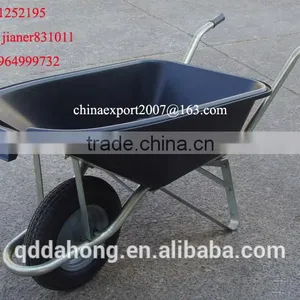 Plastic Concrete Wheel Barrow WB5600 With Green Tray and Pneumatic Wheel thumbnail-2