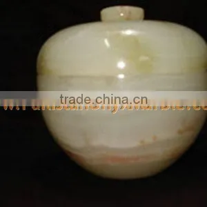 GOOD QUALITY FACTORY PRODUCUNG ONYX CANDY JARS POTS HANDICRAFTS thumbnail-3