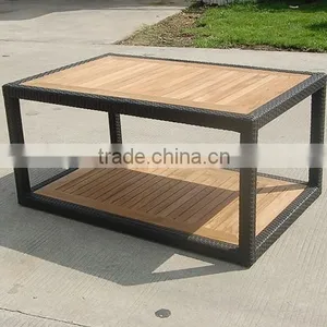 Hollow Outdoor Wooden Tea Table thumbnail-2