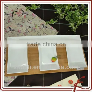 Wholesale White Ceramic Tableware/Dinnerware/Snack Dish With Bamboo thumbnail-1