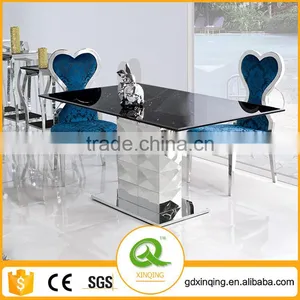 TH296 Modern Hotel Furniture Kitchen Table Black Dining Table and Chairs thumbnail-1