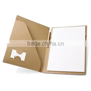 A4 Paper Folder With Notepad And Pen,Custom Cardboard File Folder thumbnail-1