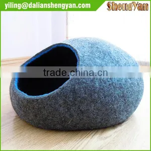 Felt Cat Cave Handmade Indoor 100% Wool Cat Bed thumbnail-5