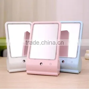 USB Desktop Makeup Mirror With LED Lamp/ Portable Mist Spray Apparatus thumbnail-1