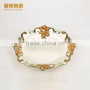 European Porcelain Fruit Dish, Stock Ceramic Dry Fruit Dish thumbnail-2