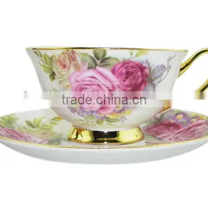 200ml Bone China European Style Tea Cup With Saucer Set for Promotion Gift thumbnail-1
