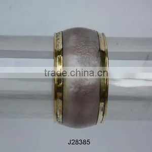 Patterened Brass Bracelets Available in Various Colours thumbnail-1