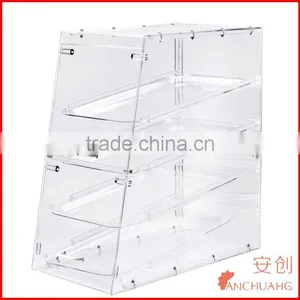 4 Tires Acrylic Food Display Rack Bakery Showcase / Donut Display Cabinet thumbnail-3