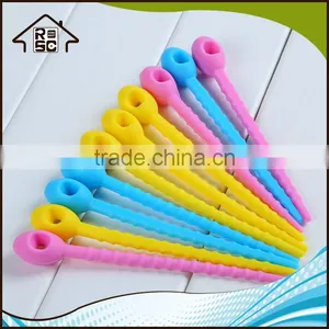 NBRSC Colorful All-Purpose Silicone Multi-use Smart Food Saver Bread Bag Clip Household Snake Ties thumbnail-3