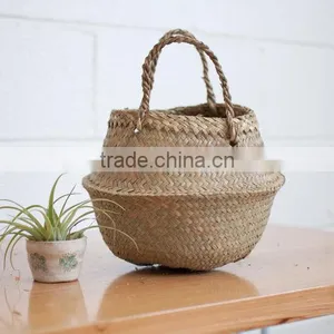 Small Size and Cheap Seagrass Woven Belly Basket thumbnail-4