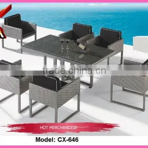 Rattan and Metal Dining Chair thumbnail-1