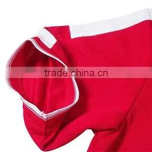 High Quality Men's Cool Customized Designs and Brands Factory Plain Dyed Red Polo Shirt thumbnail-4